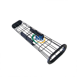 Filter cage for industrial air purifiers, stainless steel frame with 0.5mm fine mesh holes, secures and protects HEPA filters.