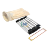 Galvanized Steel Filter Bag Cage - White Background, Corrosion-Resistant for Road Construction Environments