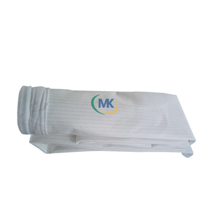 A detailed view of a Three - proof Needle Punched Dust Filter Bag, showing its dense and uniform needle - punched structure. The bag is made of high - quality blended fibers, with a special treatment on the surface to achieve water - proof, oil - proof, and anti - static properties. The water - proof treatment can prevent the penetration of water droplets, even in a high - humidity environment; the oil - proof treatment makes it resistant to oil stains and easy to clean; the anti - static treatment can effectively prevent the generation of static electricity, reducing the risk of explosion in a dusty environment. The edges of the bag are neatly stitched, and there is a reinforced ring at the opening to ensure firm installation and long - term use.