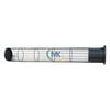 Side View of PTFE Coated Filter Cage - White Background, Showing 2m Length & Vertical Support Bars