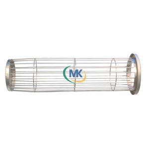Stainless Steel Passivated Filter Cage - Front View on White Background, Smooth Passivated Surface for Corrosion Resistance