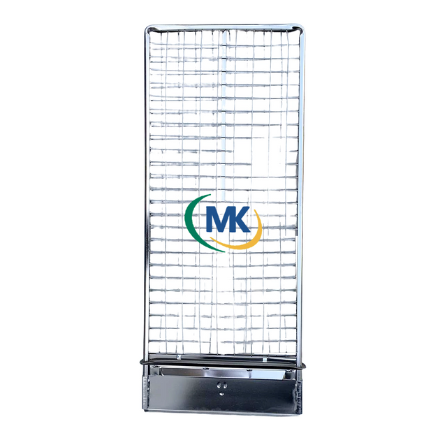 Filter cage with quick-mount brackets, designed for commercial kitchen exhaust systems, tool-free installation.
