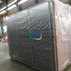 Filter cage with metric scale marks for precise positioning, used in medical ventilator air intake systems.