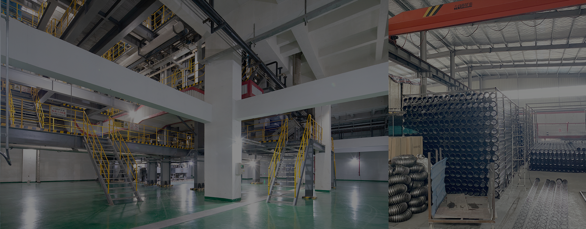 Industrial dust control banner: 12+ years experience in custom bag cages & filtration systems, with factory images and 