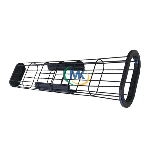 MingKai Flat Bag Cage, SS304/Carbon Steel, galvanized/epoxy coating, for woodworking/pharmaceutical dust collection.