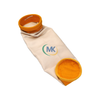 Side View of Glass Fiber Filter Bag - White Background, 2m Length with Sealed Edges & Membrane Coated Surface