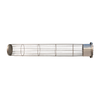 Custom Stainless Steel Filter Cage - Front View on White Background, 3m Length with Reinforced Vertical Wires & Customizable Diameter (150mm/200mm)