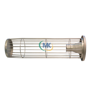 Stainless Steel Passivated Filter Cage - Front View on White Background, Smooth Passivated Surface for Corrosion Resistance