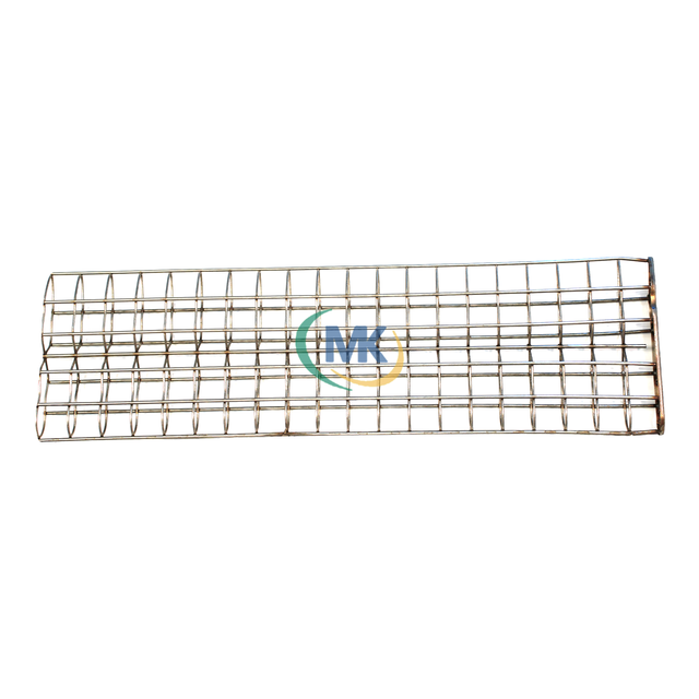 Corrugated Filter Cage - Front View on White Background, Wavy Surface Design for Enhanced Filtration Area