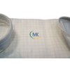 Close-Up of Anti-Static Coating on Polyester Filter Bag - White Background, Conductive Layer for Static Dissipation